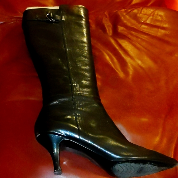 Bandolino Shoes - Black pointy toe leather boots